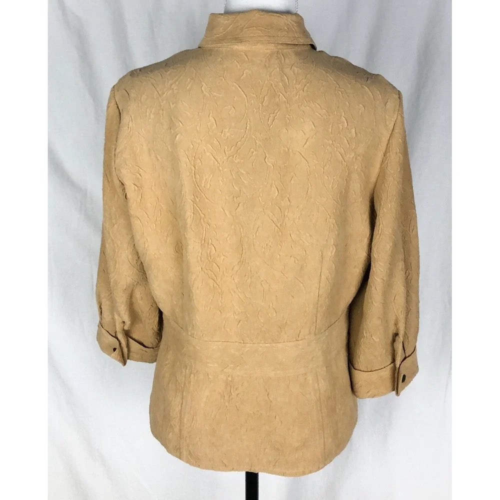Coldwater‎ Creek  Nice Tan Light Jacket size PS 3/4 Sleeve
